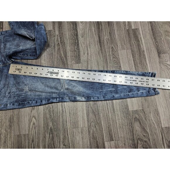 Denizen from Levi's Jeans Womens 7 Blue Low-Rise Jegging Distressed Stretch - Picture 12 of 14